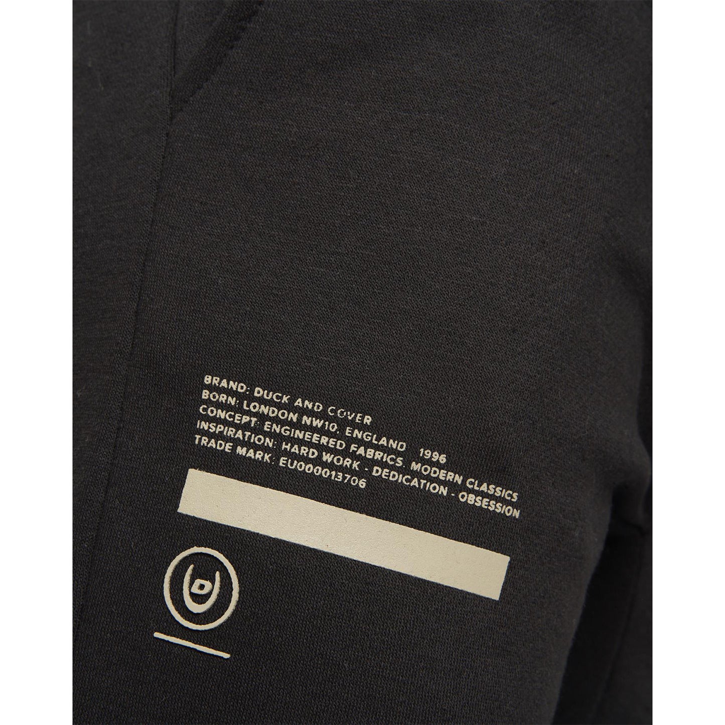Black - Pack Shot - Duck and Cover Mens Heningys Hoodie And Joggers Set