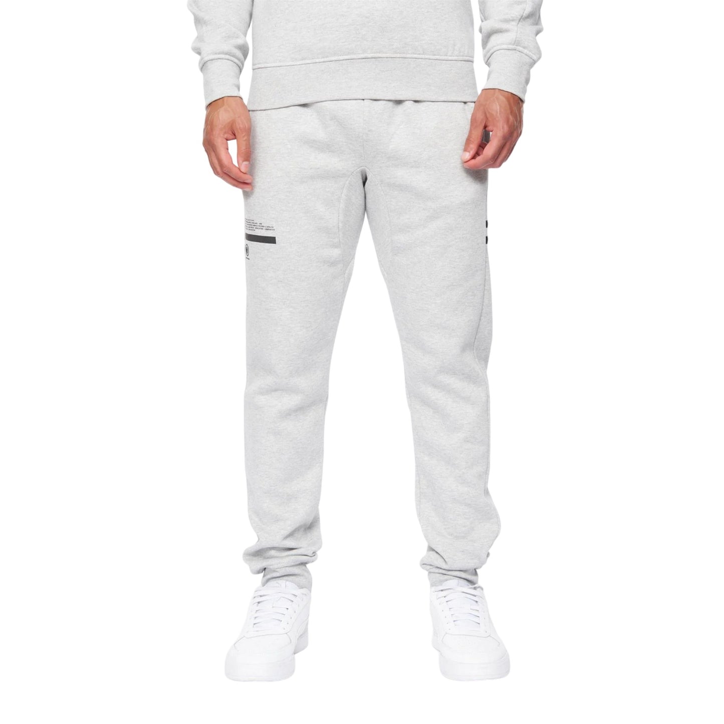 Grey Marl - Lifestyle - Duck and Cover Mens Jennerkins Crew Neck Sweatshirt & Jogging Bottoms