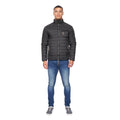 Black - Side - Duck and Cover Mens Carricore Padded Jacket