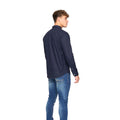 Dark Blue - Back - Bewley & Ritch Mens Chatmen Oxford Slim Shirt