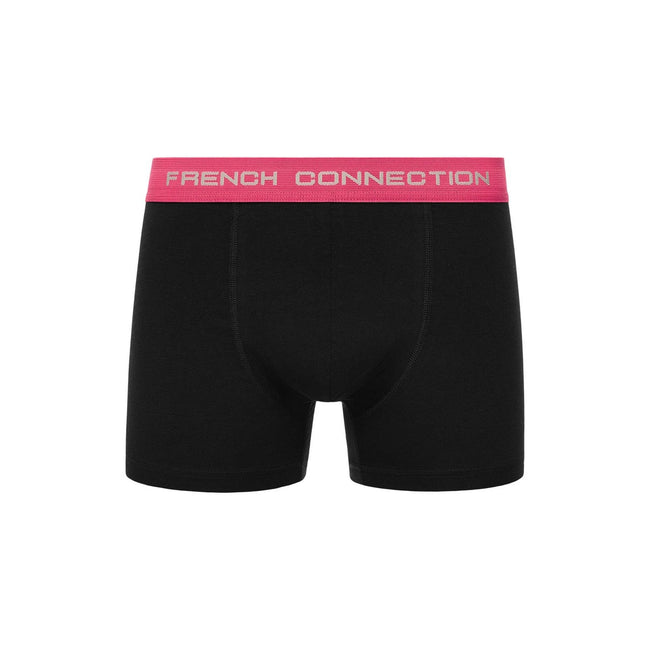 Black - Side - French Connection Mens FC6 Boxer Shorts (Pack of 3)