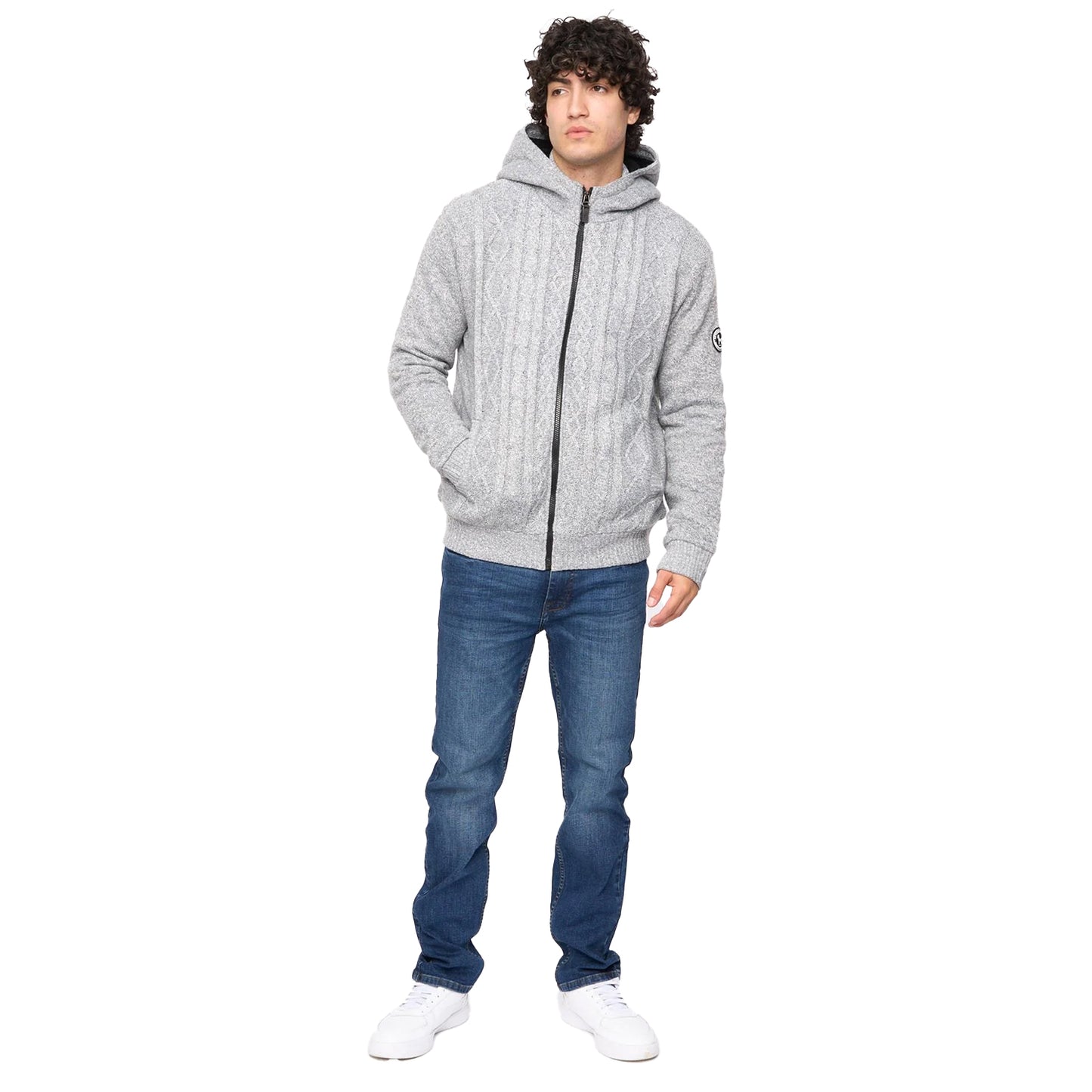 Light Grey Marl - Lifestyle - Bewley & Ritch Mens Tonbridge Cardigan