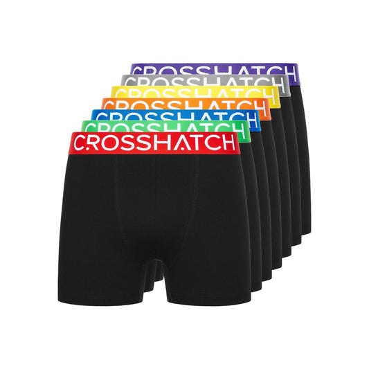 Multicoloured - Front - Crosshatch Mens Septet Boxer Shorts (Pack of 7)
