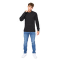 Black - Lifestyle - Crosshatch Mens Kabstars Cable Knit Pullover