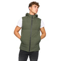 Olive - Front - Crosshatch Mens Hanjo Gilet