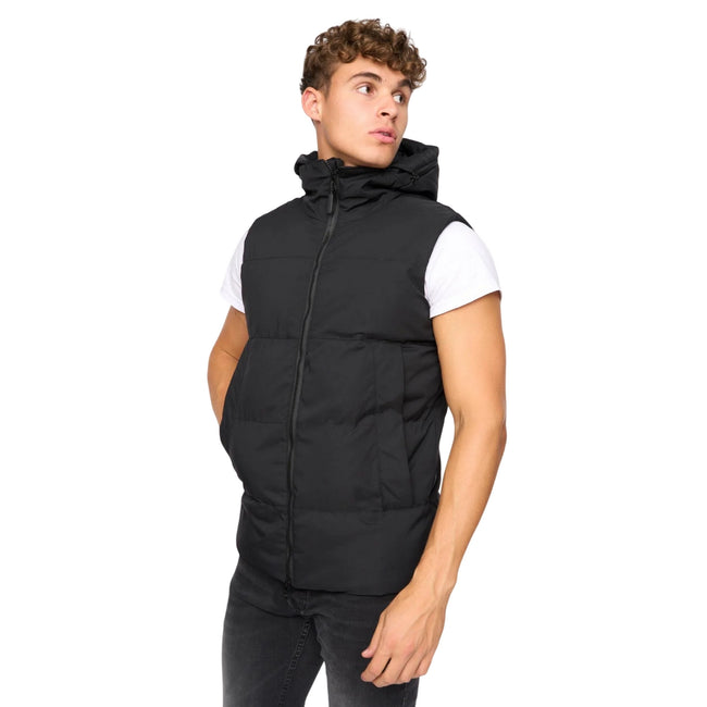 Black - Front - Crosshatch Mens Hanjo Gilet