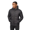 Black - Back - Crosshatch Mens Gattering Jacket