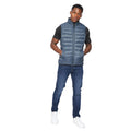 Denim Blue - Side - Crosshatch Mens Gattering Gilet