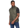 Olive - Front - Crosshatch Mens Gattering Gilet