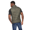 Olive - Back - Crosshatch Mens Gattering Gilet