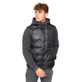 Black - Front - Bewley & Ritch Mens Brookers Jersey Puffer Jacket