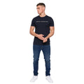 Marine-White - Side - French Connection Mens Logo T-Shirt