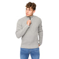 Grey Marl - Front - Crosshatch Mens Wellburys Chunky Knit Jumper