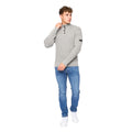 Grey Marl - Back - Crosshatch Mens Wellburys Chunky Knit Jumper