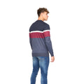 Navy Marl - Back - Bewley & Ritch Mens Easedale Knitted Crew Neck Jumper