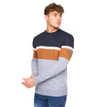 Grey Marl - Front - Bewley & Ritch Mens Easedale Knitted Crew Neck Jumper