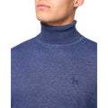 Denim Marl - Side - Bewley & Ritch Mens Cliveden Knitted Turtle Neck Pullover
