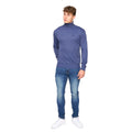 Denim Marl - Lifestyle - Bewley & Ritch Mens Cliveden Knitted Turtle Neck Pullover