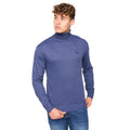 Denim Marl - Front - Bewley & Ritch Mens Cliveden Knitted Turtle Neck Pullover