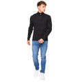Black - Lifestyle - Crosshatch Mens Havaline Knitted Quarter Zip Pullover