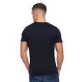 Marine-White - Back - French Connection Mens Double Logo T-Shirt