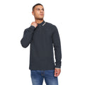Navy - Side - Duck and Cover Mens Roxberry Long-Sleeved Polo Shirt