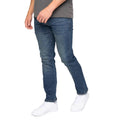 Dark Wash - Front - Bewley & Ritch Mens Newbury Straight Washed Jeans