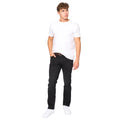 Black Wash - Back - Bewley & Ritch Mens Newbury Straight Washed Jeans