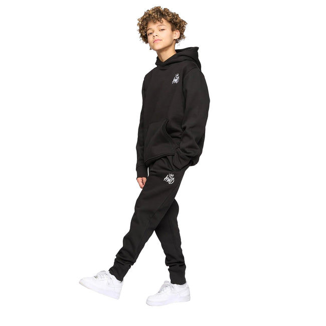 Black - Side - Kings Will Dream Boys Crosby Jogging Bottoms
