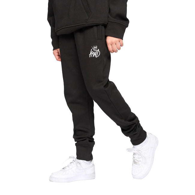 Black - Front - Kings Will Dream Boys Crosby Jogging Bottoms