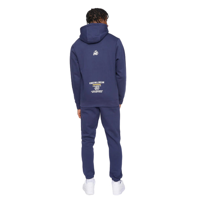 Navy - Back - Kings Will Dream Mens Tagged Hoodie