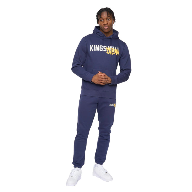 Navy - Side - Kings Will Dream Mens Tagged Hoodie