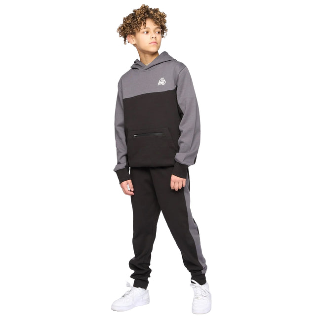 Black - Side - Kings Will Dream Boys Techy Tracksuit