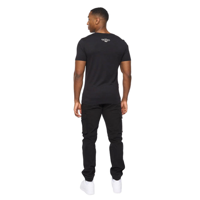 Black - Back - Crosshatch Mens Dogz T-Shirt