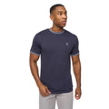 Navy - Front - Crosshatch Mens Shellworth T-Shirt