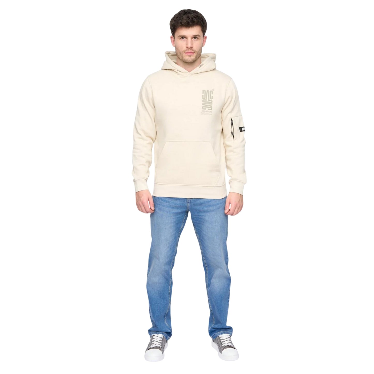 Light Sage - Side - Duck and Cover Mens Tremake Hoodie
