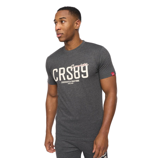 Charcoal Marl - Side - Crosshatch Mens Ellsworth T-Shirt