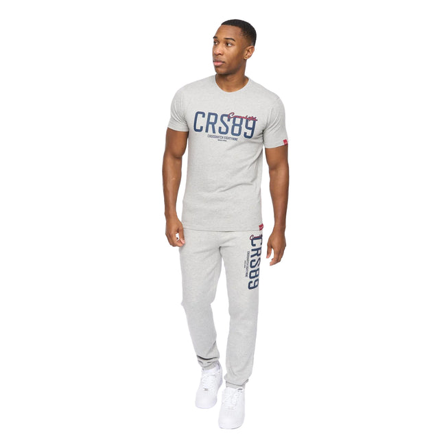 Grey Marl - Side - Crosshatch Mens Ellsworth T-Shirt