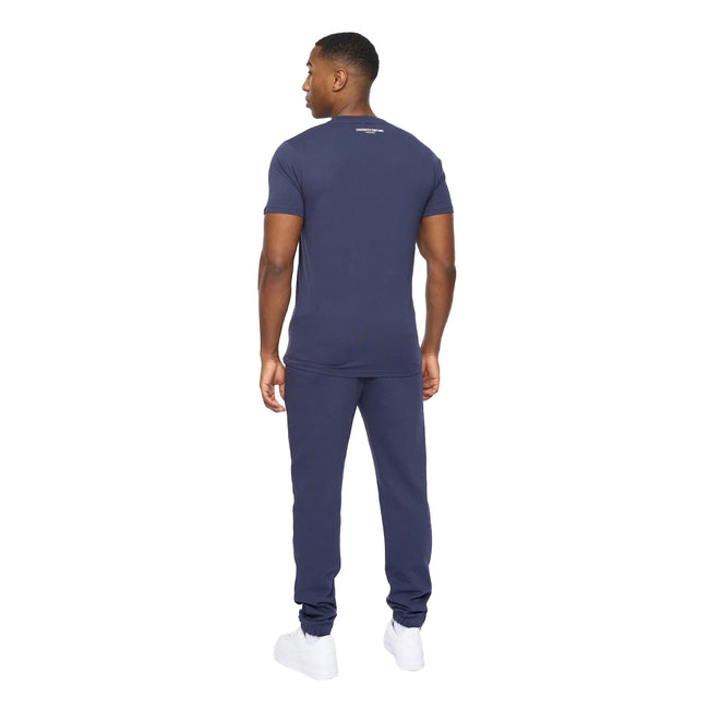 Navy - Back - Crosshatch Mens Ellsworth T-Shirt