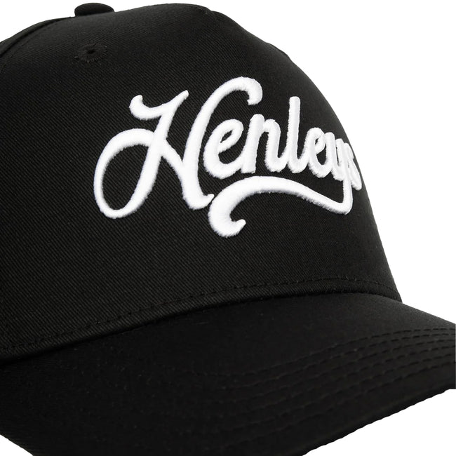 Black - Side - Henleys Mens Scripthen Cap