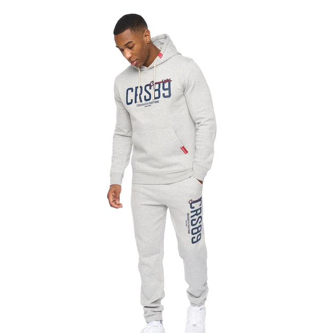 Grey Marl - Side - Crosshatch Mens Ellsworth Jogging Bottoms