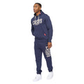 Navy - Side - Crosshatch Mens Ellsworth Jogging Bottoms