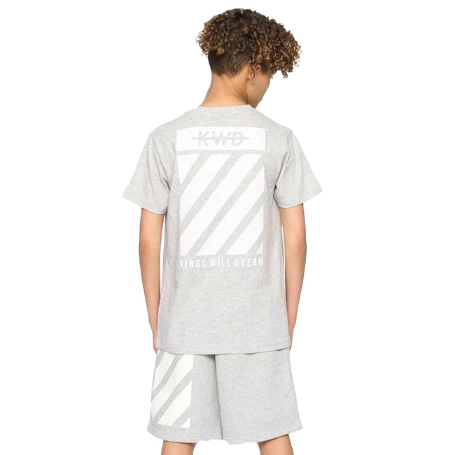 Grey Marl - Back - Kings Will Dream Boys Stanton Back Print T-Shirt