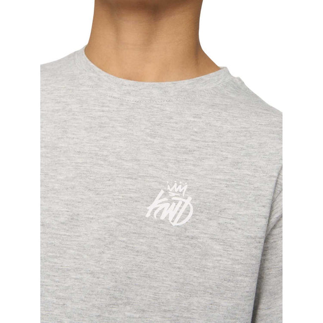 Grey Marl - Side - Kings Will Dream Boys Stanton Back Print T-Shirt