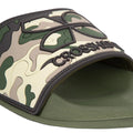 Green - Side - Crosshatch Mens Remorid Camo Sliders