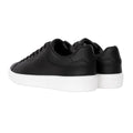 Black - Back - Duck and Cover Mens Kremes Leather-Look PU Trainers