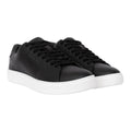 Black - Front - Duck and Cover Mens Kremes Leather-Look PU Trainers