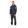 Navy - Side - Henleys Mens Hensleeve Hoodie