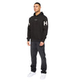 Black - Side - Henleys Mens Hensleeve Hoodie