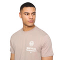 Taupe - Side - Henleys Mens Henstamp Cotton T-Shirt